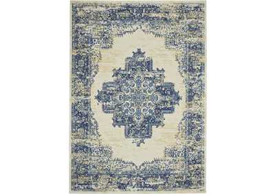 Image for Nourison Grafix GRF14 White and Blue 8'x10' Large Rug