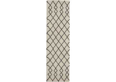 Image for Nourison Martil MAT01 White 8' Runner Plush Hallway Rug