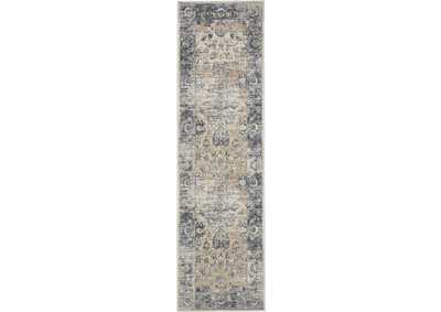 Image for Malta by kathy ireland Home MAI13 Blue/Ivory 8' Runner Area Rug