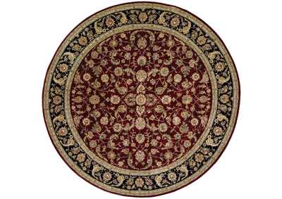 Image for Nourison 2000 2002 Dark Red Multicolor 8' Round Area Rug