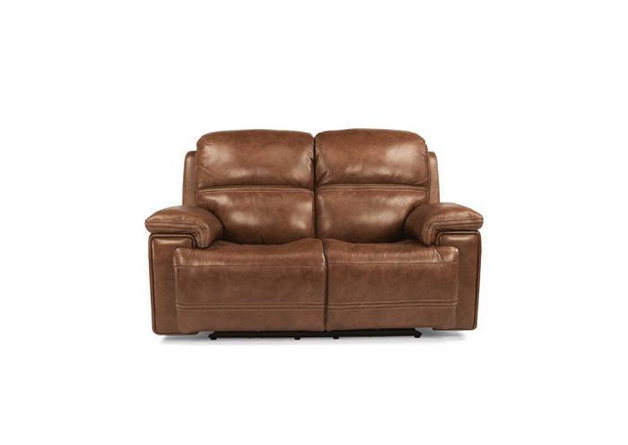 Fenwick Leather Power Reclining Loveseat W Power Headrest By Flexsteel The Old Brick Furniture Company