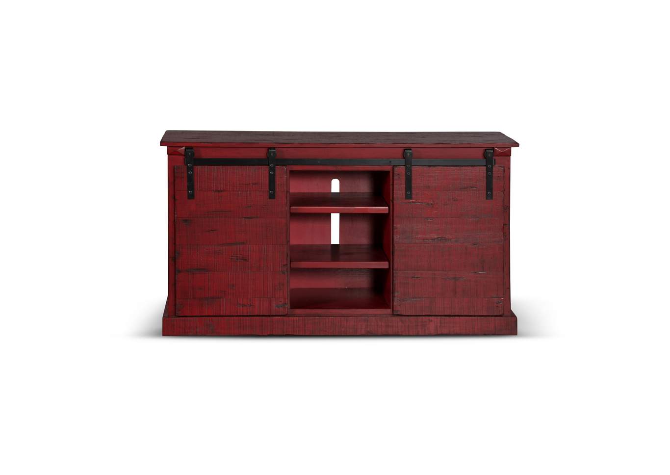 65" TV Console w/Barn Doors The Old Brick Furniture Company