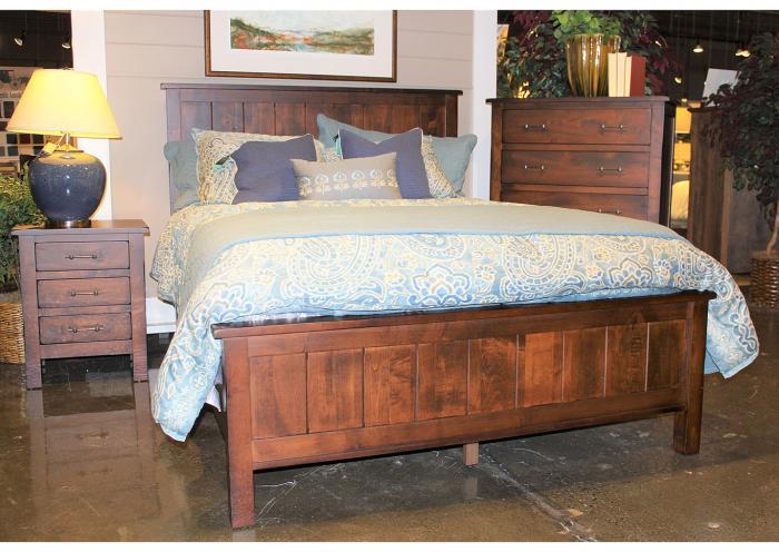 Bryson Distressed Maple Queen Panel Bed by Daniels Amish The Old Brick