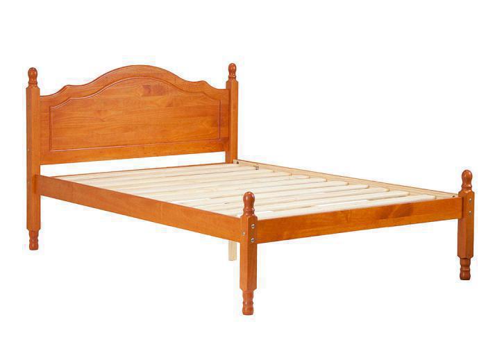 Reston Panel Bed, Full Honey Pine,Palace Imports