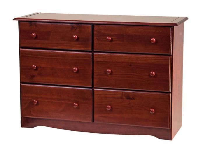 6-Drawer Double Dresser, Mahogany,Palace Imports