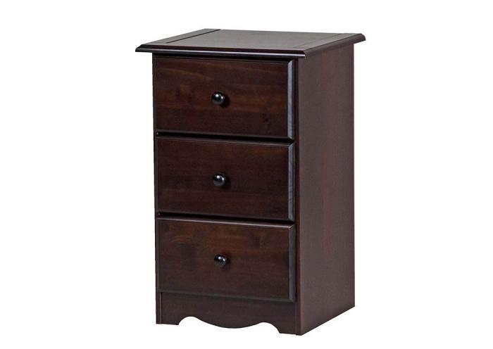 3-Drawer Night Stand, Java,Palace Imports