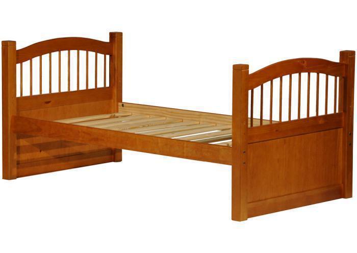 York Twin Captain's Bed, Honey Pine,Palace Imports