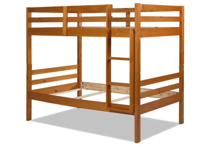 Arizona Twin/Twin Bunk Bed, Honey Pine,Palace Imports