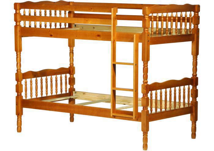 Arlington Twin/Twin Bunk Bed, Honey Pine,Palace Imports