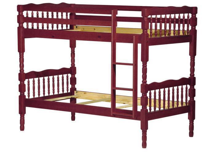 Arlington Twin/Twin Bunk Bed, Mahogany,Palace Imports