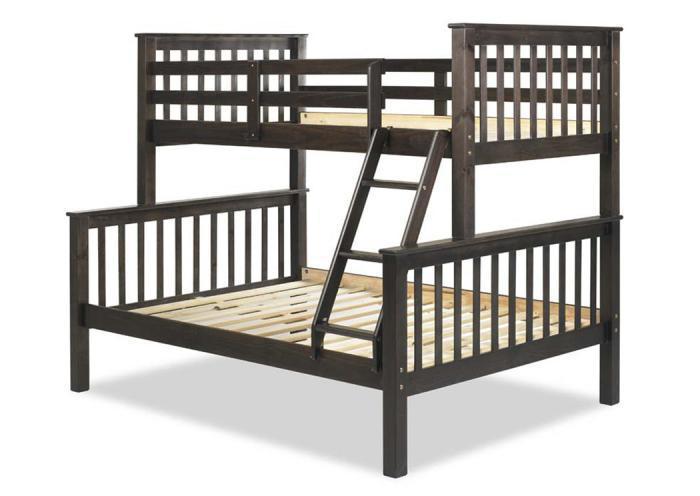 Mission Twin/Full Bunk Bed, Java,Palace Imports
