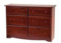 6-Drawer Double Dresser, Mahogany