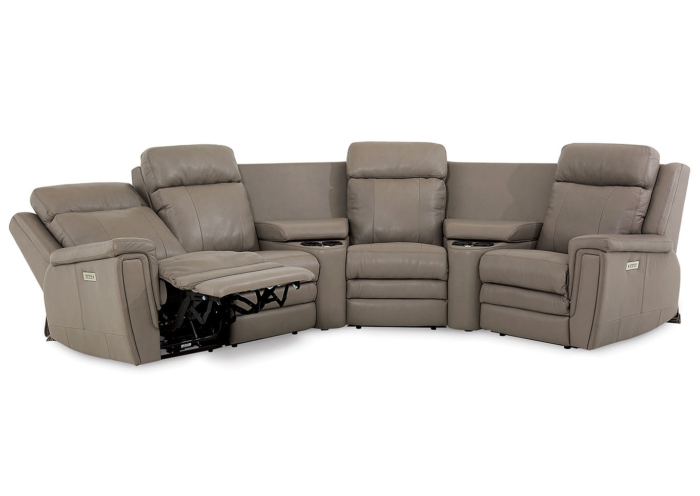 Asher 6 Piece Reclining Sectional w/Power Headrest,Palliser Furniture