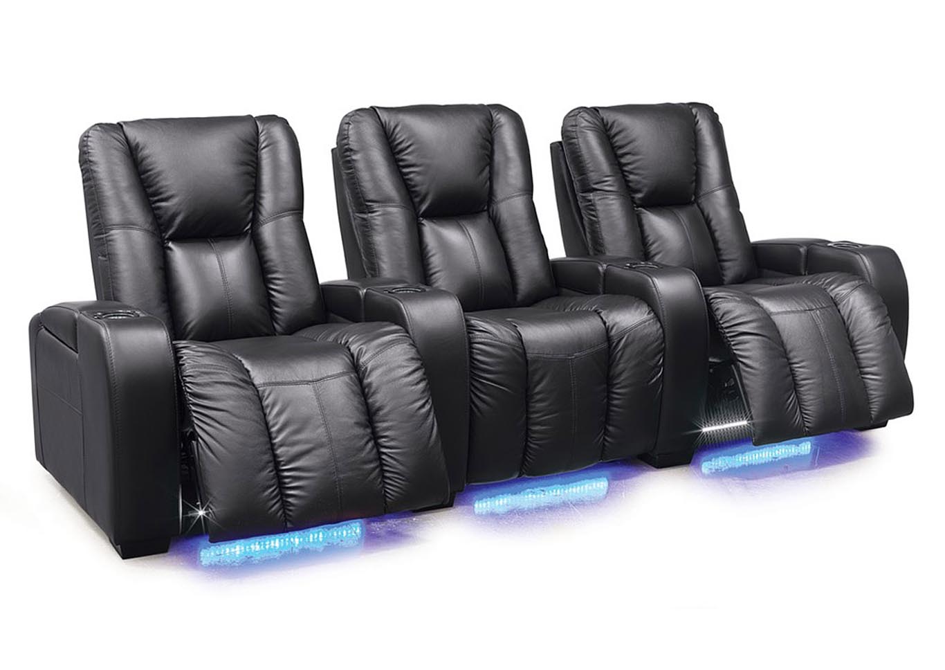 Media HC 3-Seat Straight Reclining Sectional,Palliser Furniture