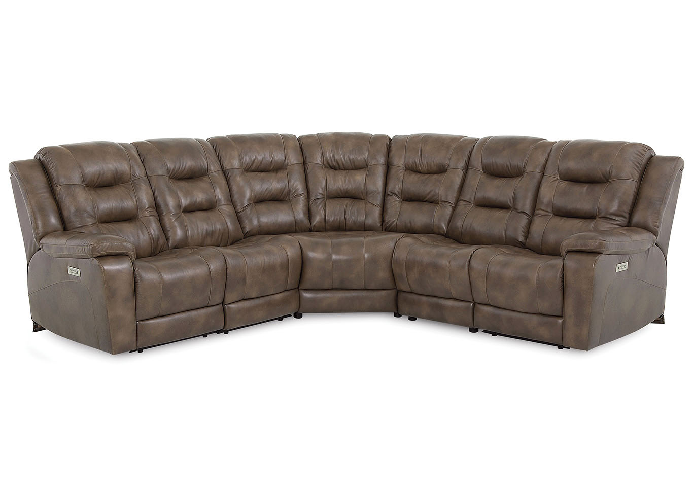 Leighton 5 Piece Reclining Sectional w/Power Headrest,Palliser Furniture