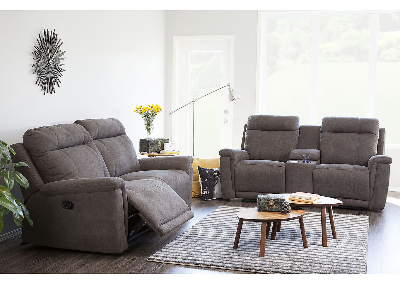 Westpoint Reclining 2 Seat Sofa and Loveseat w/Console,Palliser Furniture