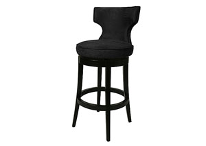 Image for Augusta 26" Barstool in Feher Black upholstered in Micro Fiber Black