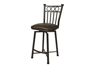 Image for Bostonian 26" Barstool in Autumn Rust upholstered in Florentine Coffee