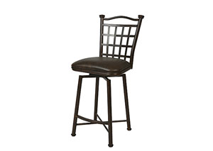 Image for Bay Point 26" Barstool in Autumn Rust upholstered in Florentine Coffee