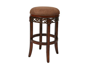 Image for Carmel 26" Backless Barstool in Cosmo Sepia with Murano Accent upholstered in Dakota Toffee