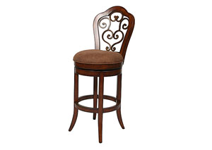 Image for Carmel 26" Barstool in Cosmo Sepia with Murano Accent upholstered in Dakota Toffee