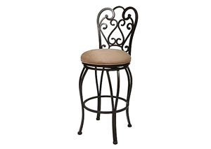 Image for Magnolia 26" Barstool in Autumn Rust upholstered in Moccasin Suede