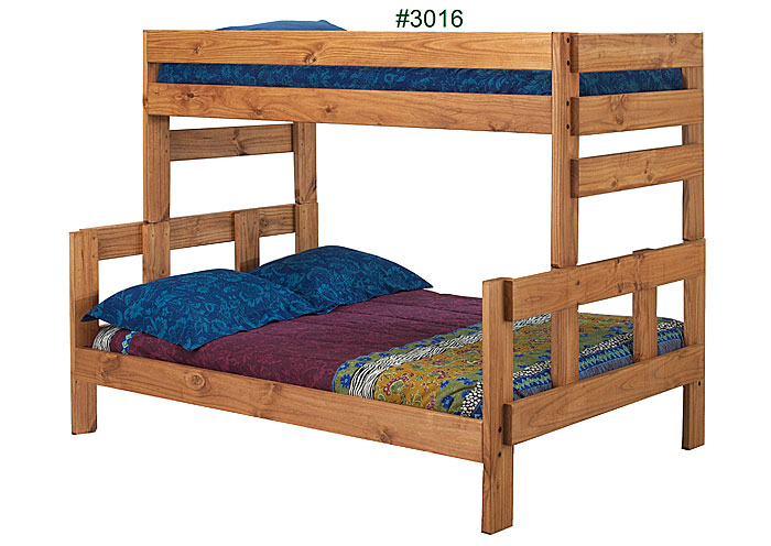 Twin/Full Bunk Bed, Unfinished,OLD - DO NOT USE - Pine Crafter Furniture