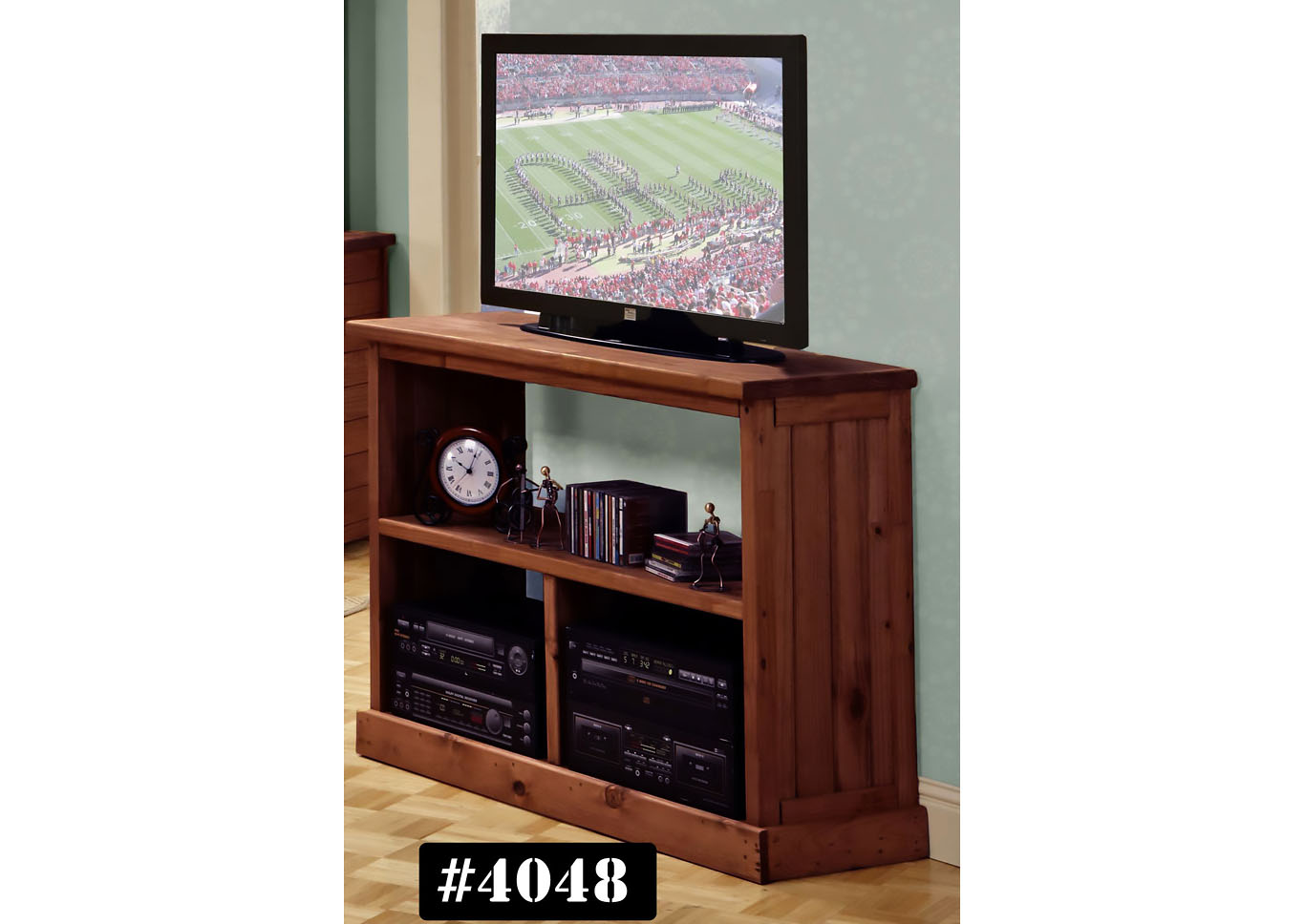 Mahogany Finish TV Stand,Pine Crafter Furniture