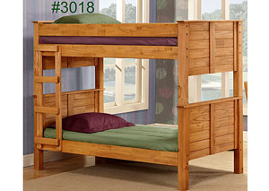 Full/Full Post Bunk Bed, Unfinished