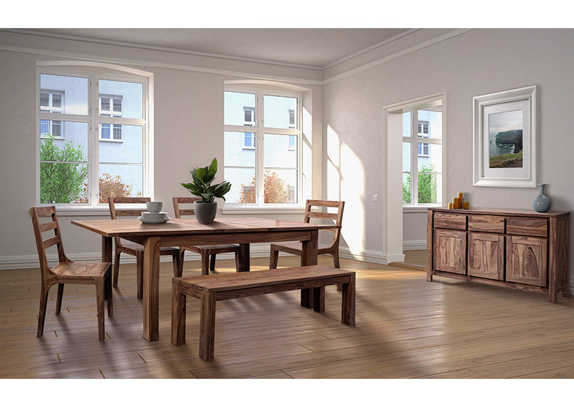 Urban Dining Tbl W/24" Bflyext,Porter Designs