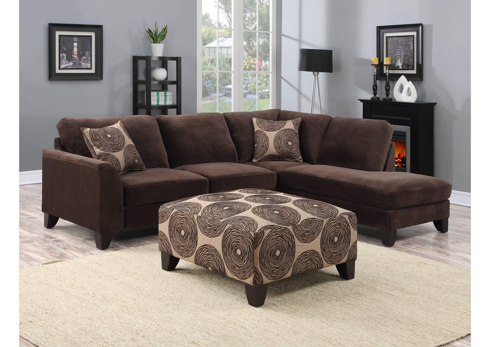 Malibu Sectional With Ottoman,Porter Designs