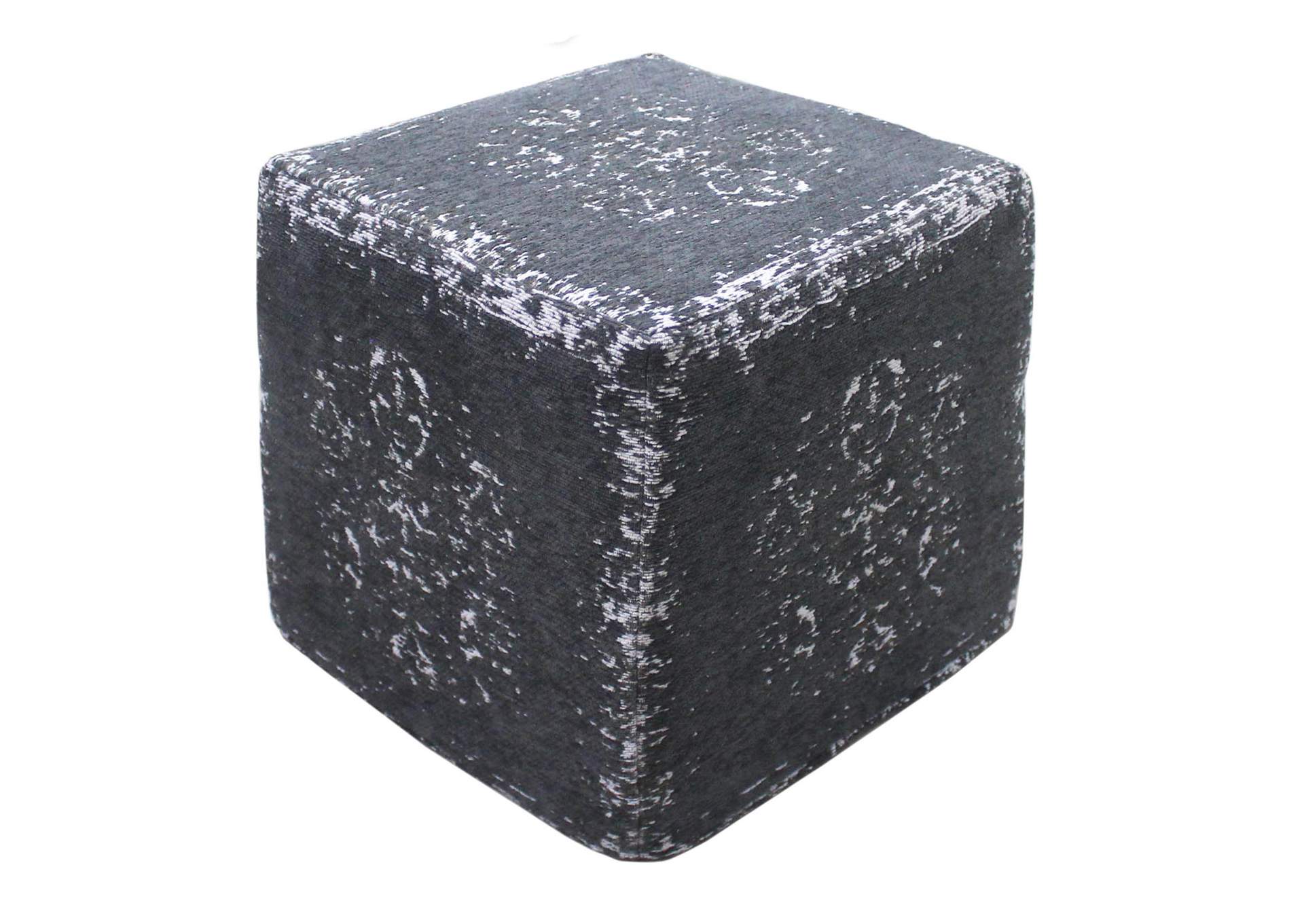 Malabar Gray Pouf,Porter Designs