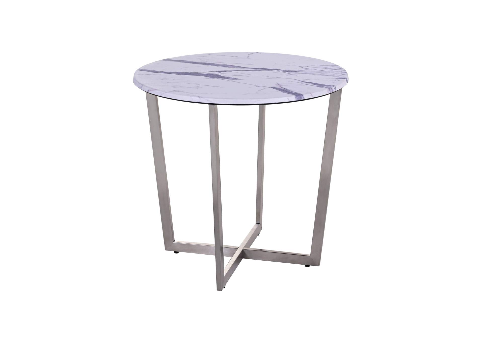 Pompei Round Faux Marble End,Porter Designs