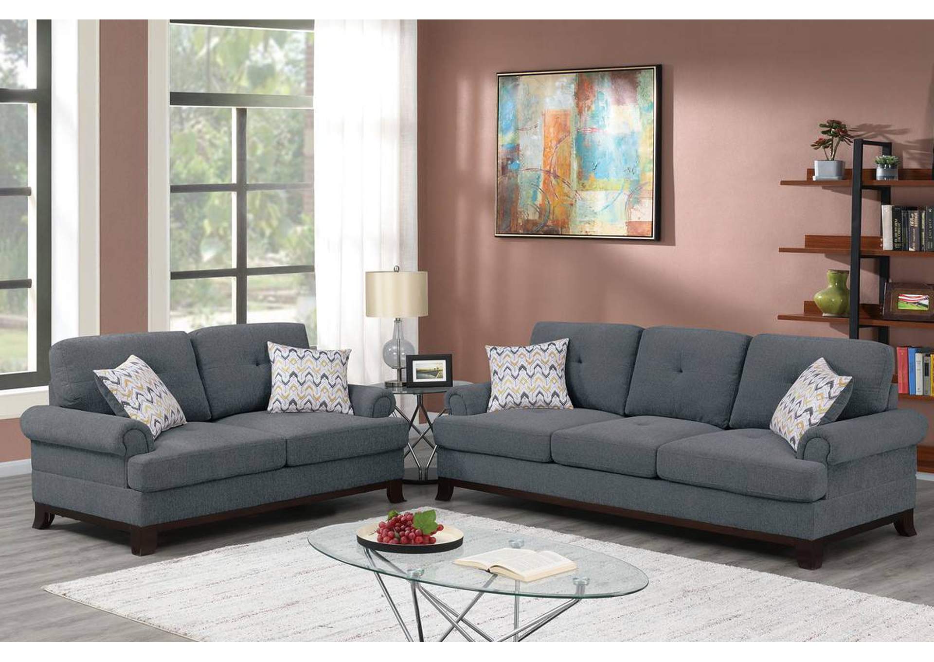 2-Pcs Sofa Set,Poundex