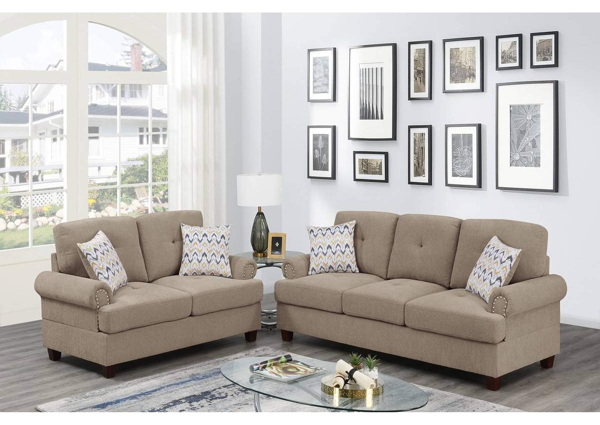 2-Pcs Sofa Set,Poundex