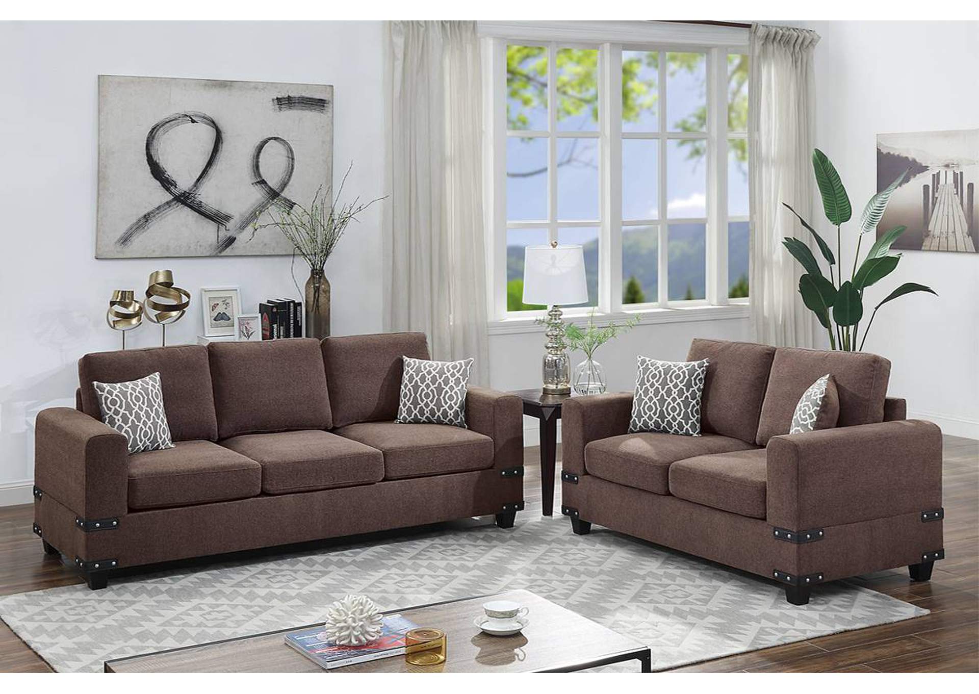 2-PCS SOFA SET,Poundex