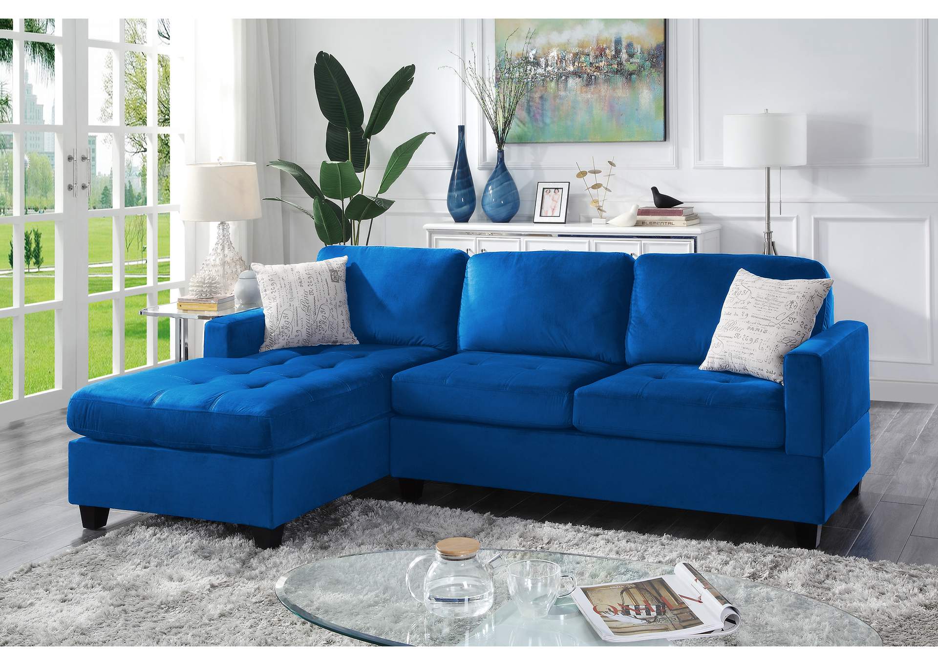 2-PCS SECTIONAL SOFA SET,Poundex