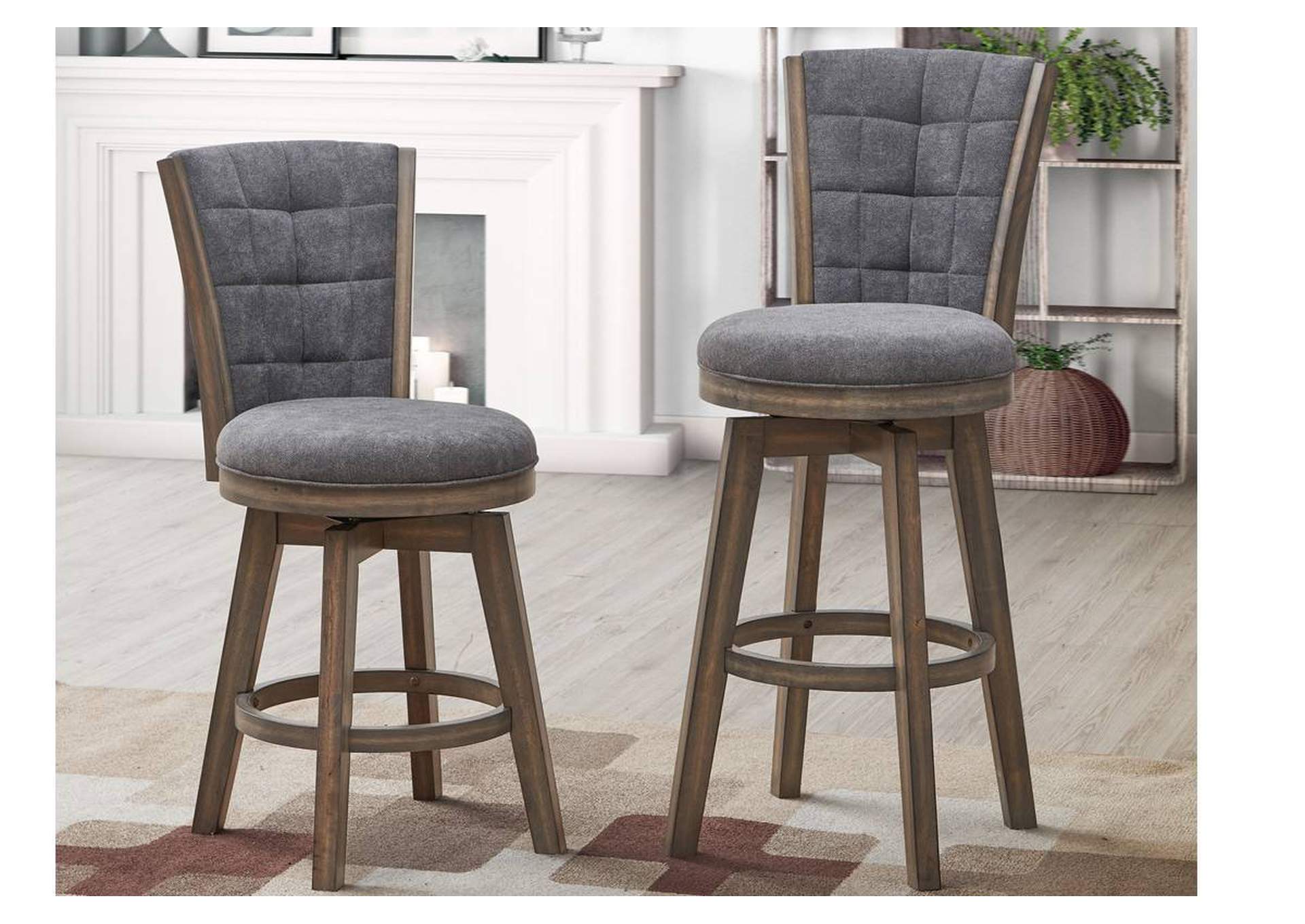 Swivel Counter Stool 24"H [Set of 2],Poundex