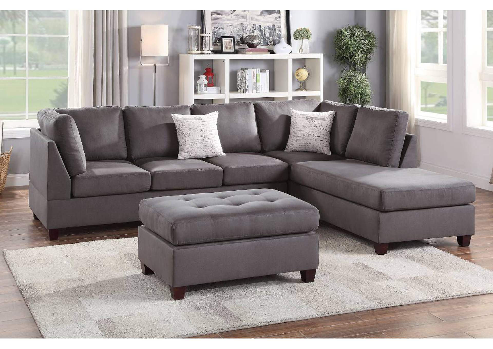 3-PCS Sectional Sofa Set,Poundex