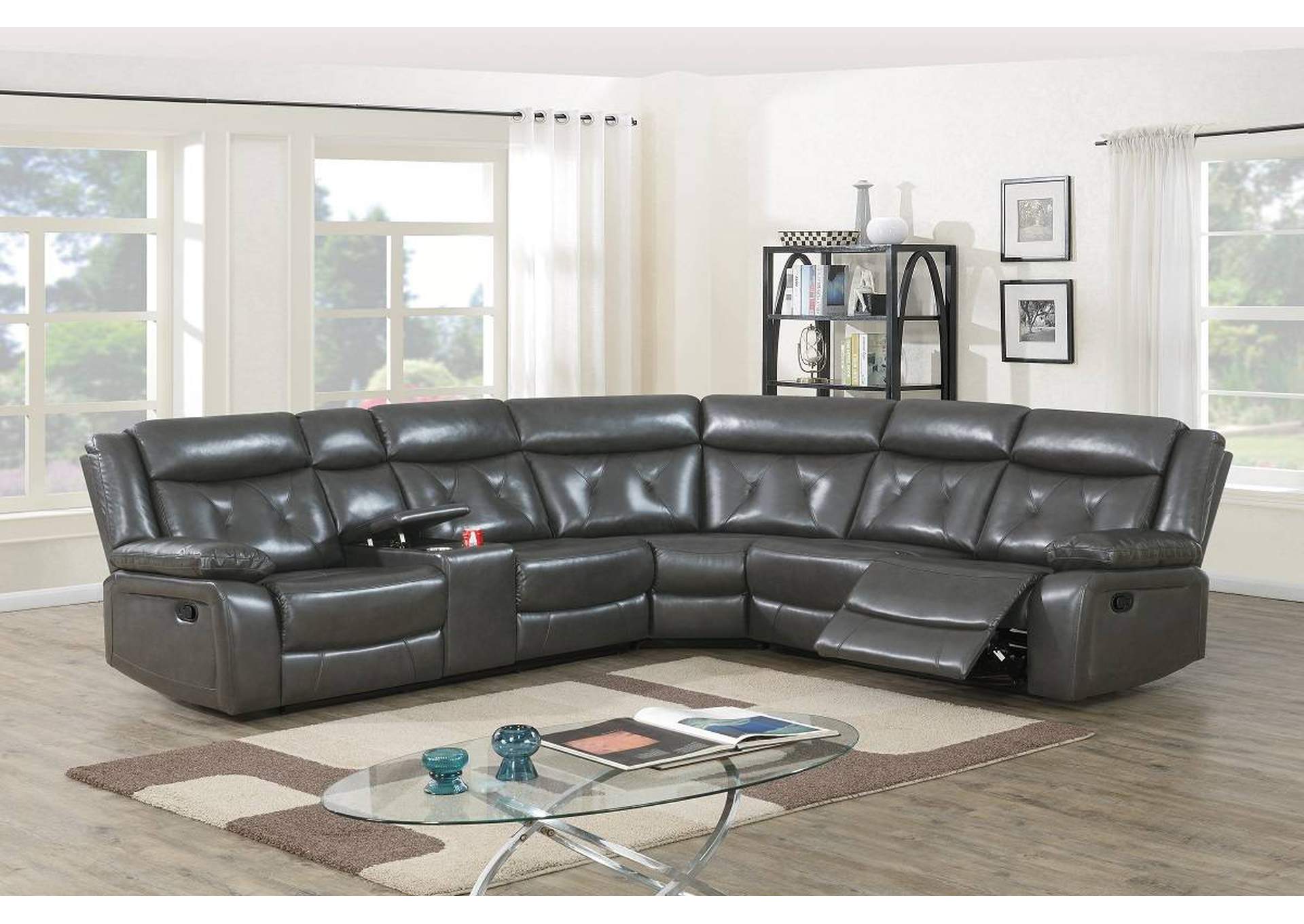 3-Pc Manual Reclining Sectional,Poundex