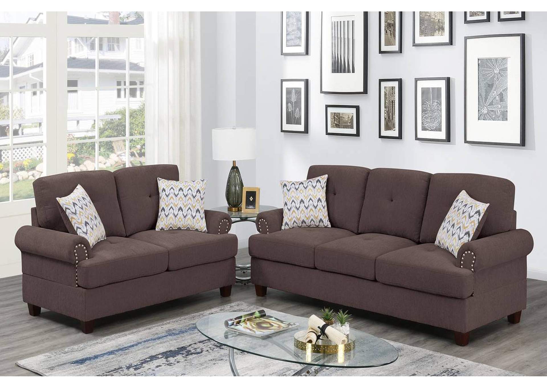 2-PCS SOFA SET,Poundex