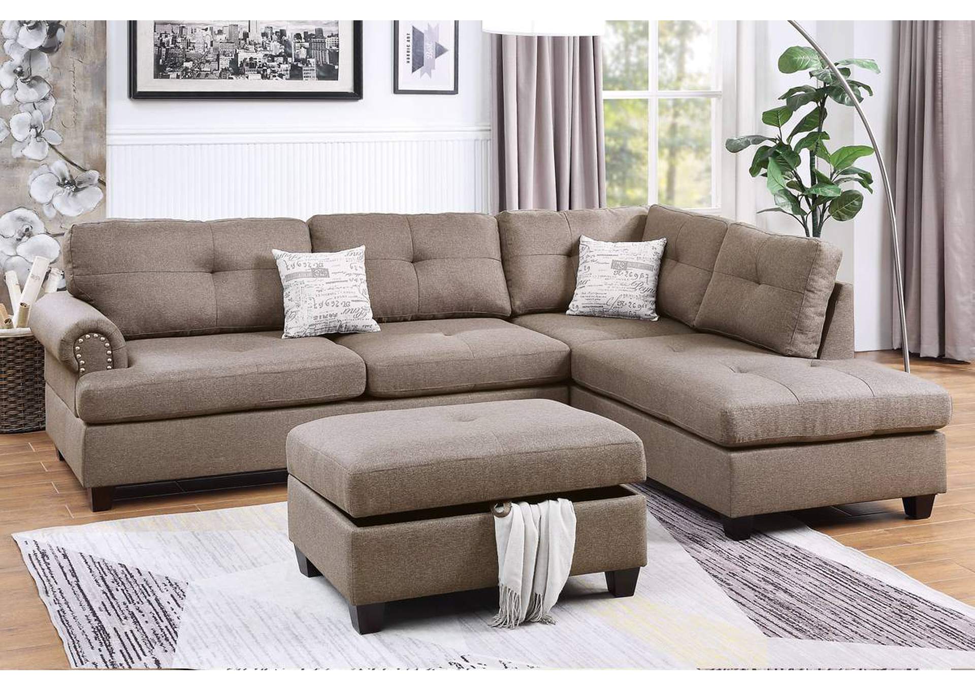 3-PCS Sectional Set,Poundex