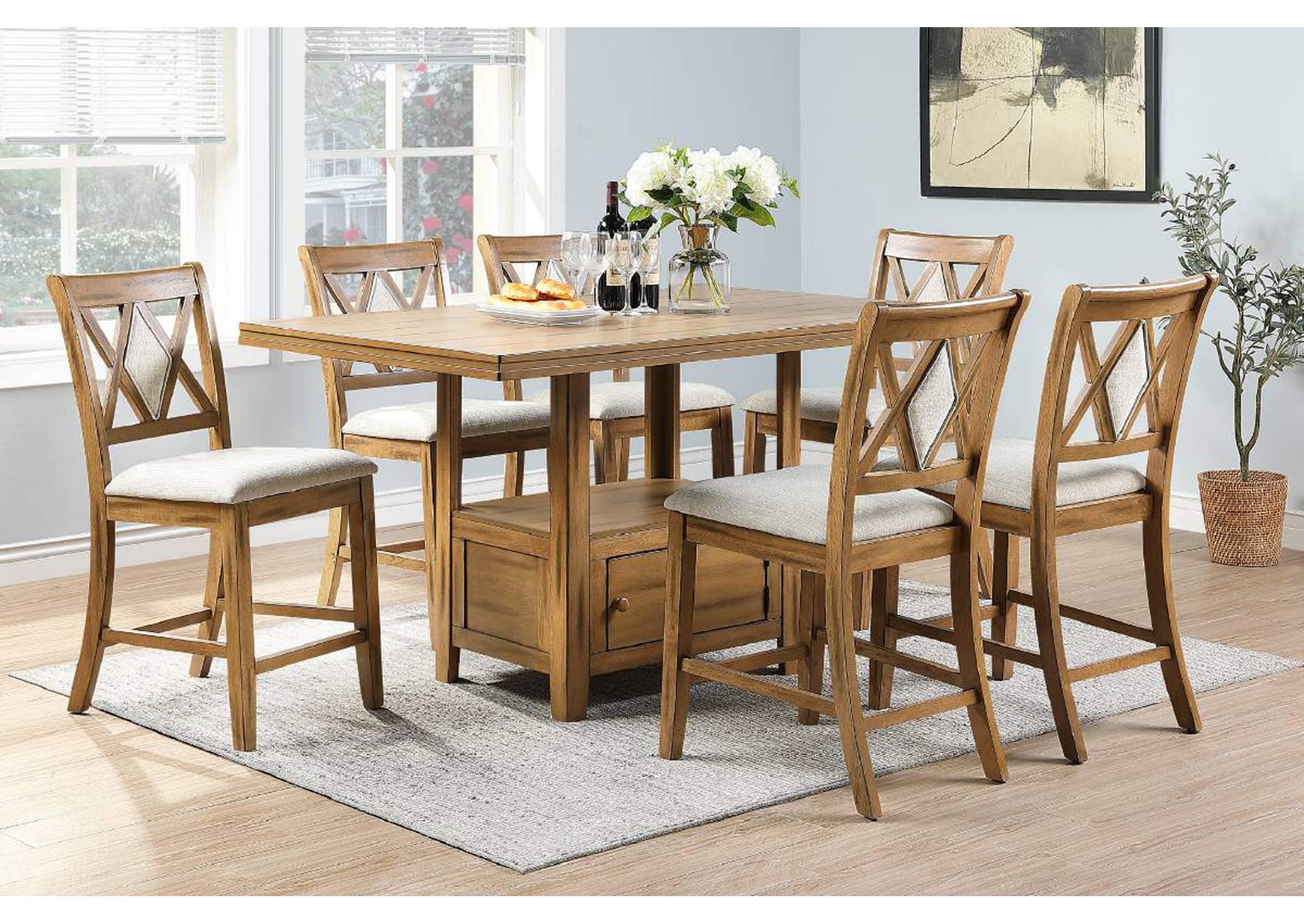 High-Backed Dining Chair [Set of 2],Poundex