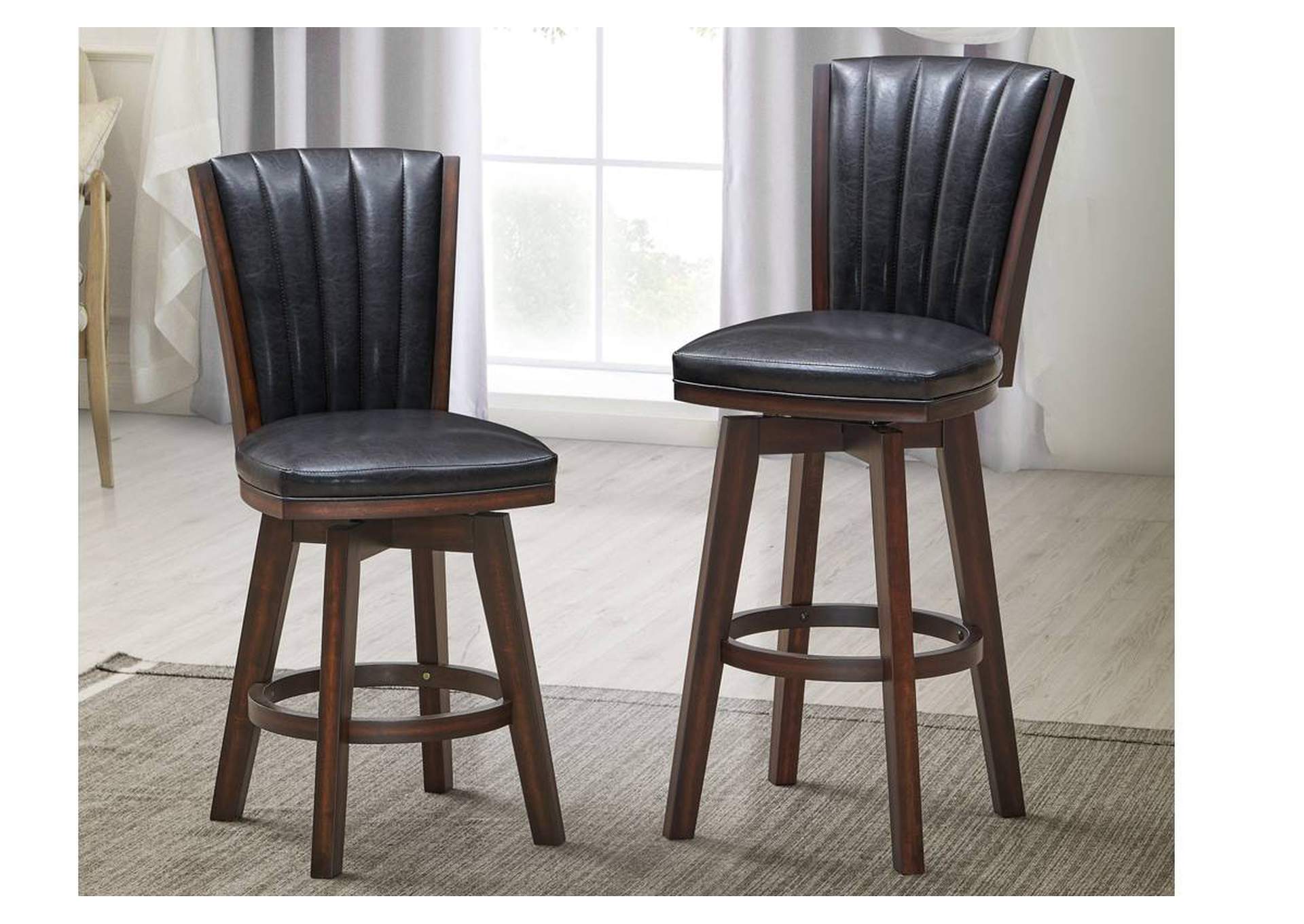 Swivel Counter Stool 24"H [Set of 2],Poundex