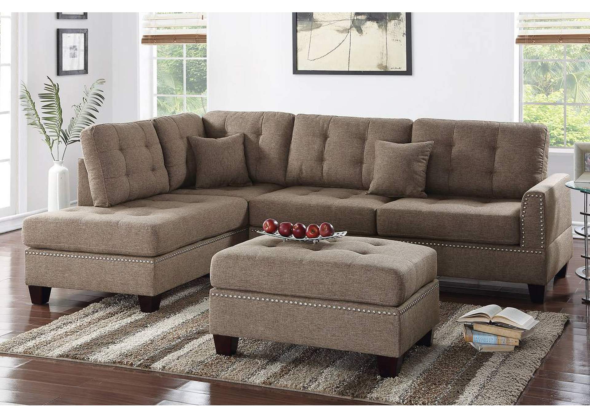 3-Pcs Sectional Sofa,Poundex