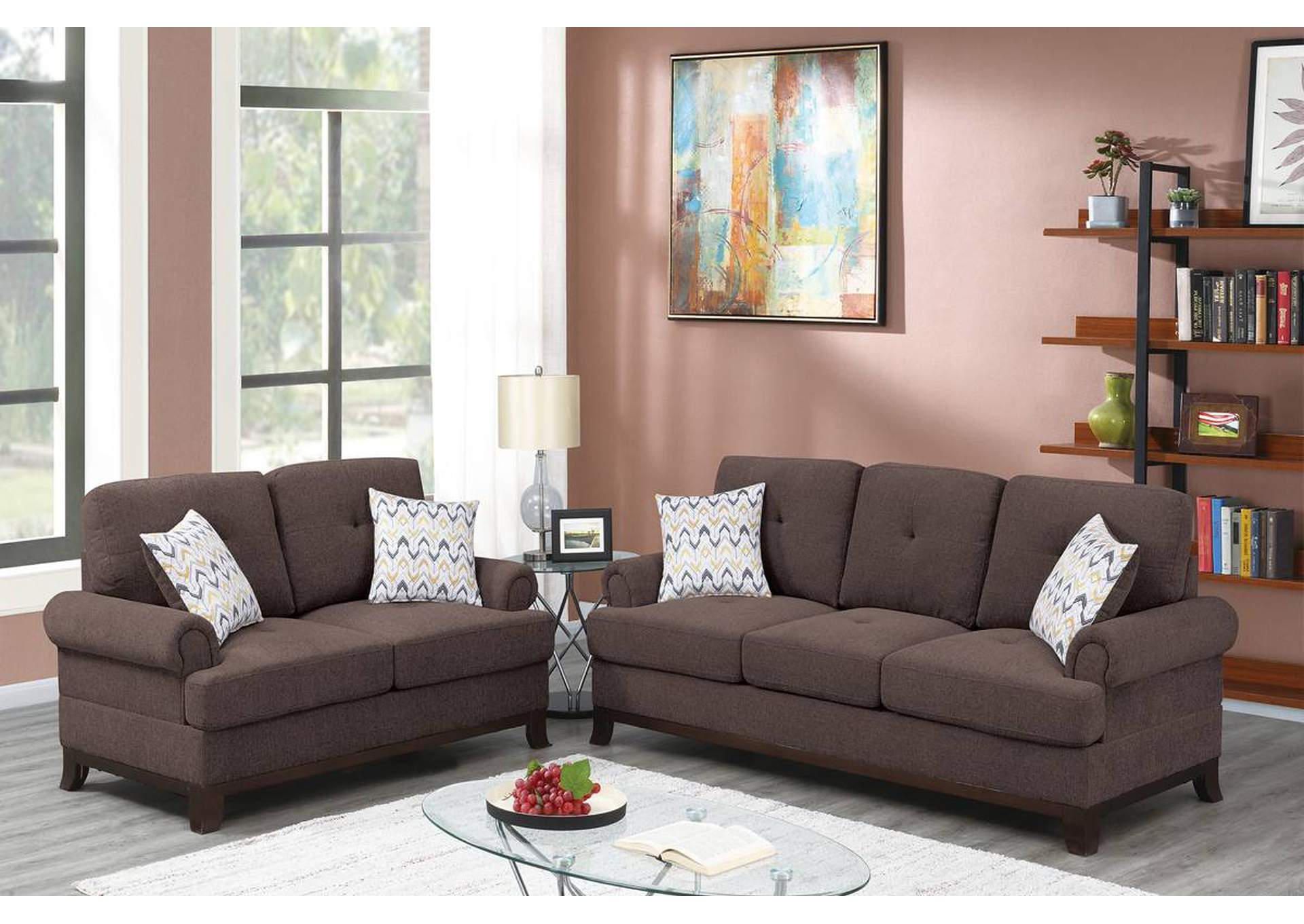 2-Pcs Sofa Set,Poundex