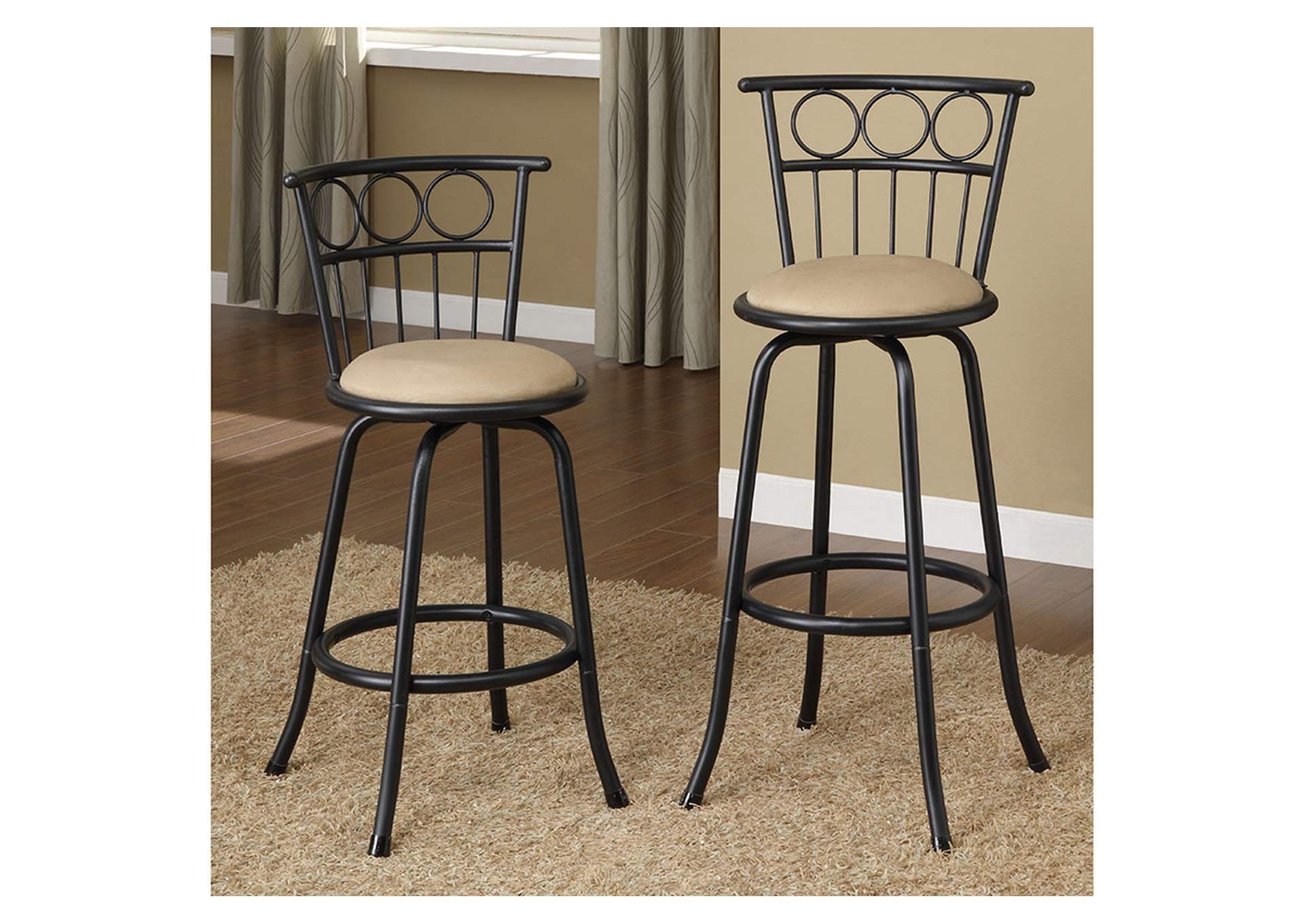 Swivel Barstool [Set of 2],Poundex