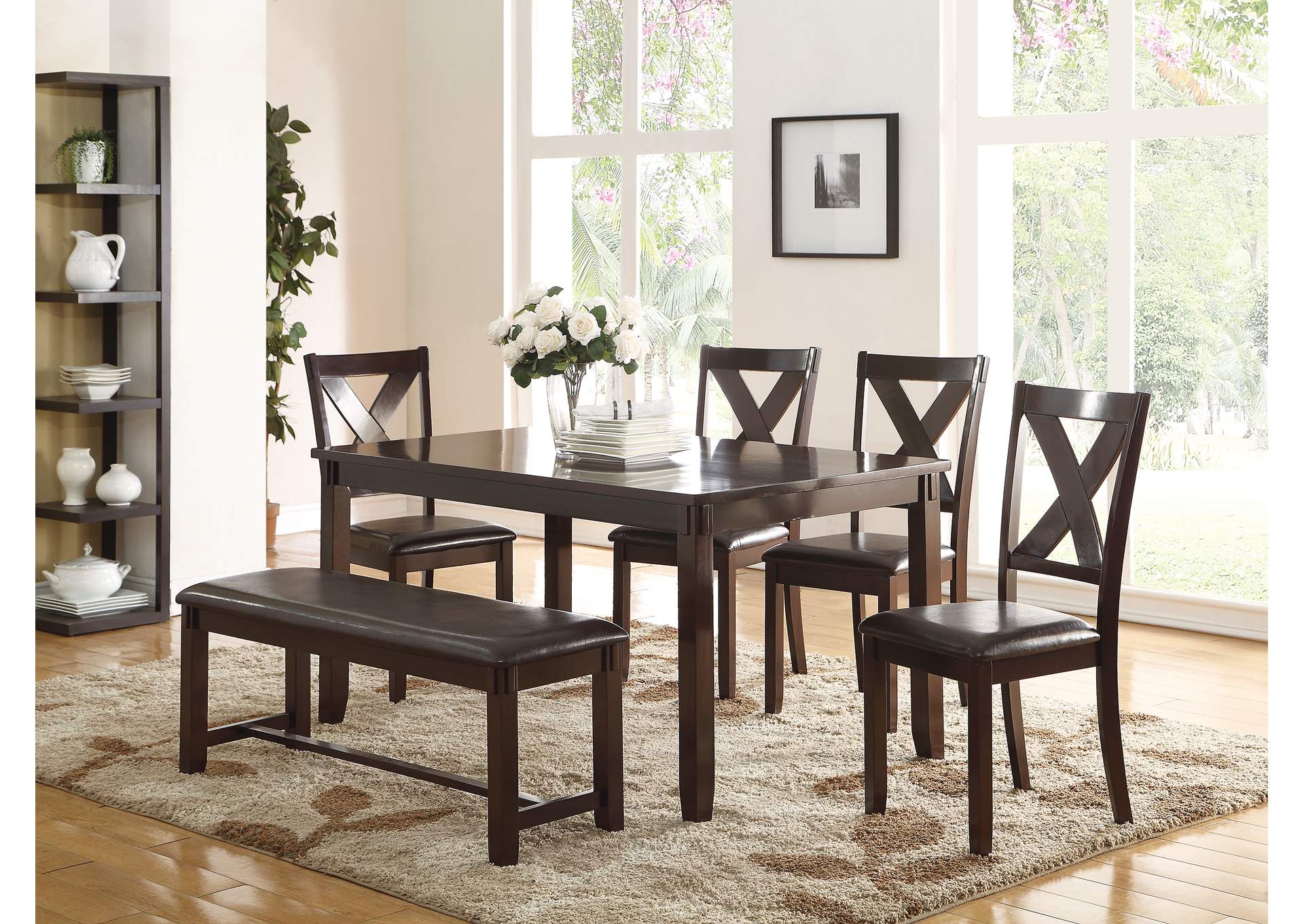 6-Pcs Dining Set,Poundex