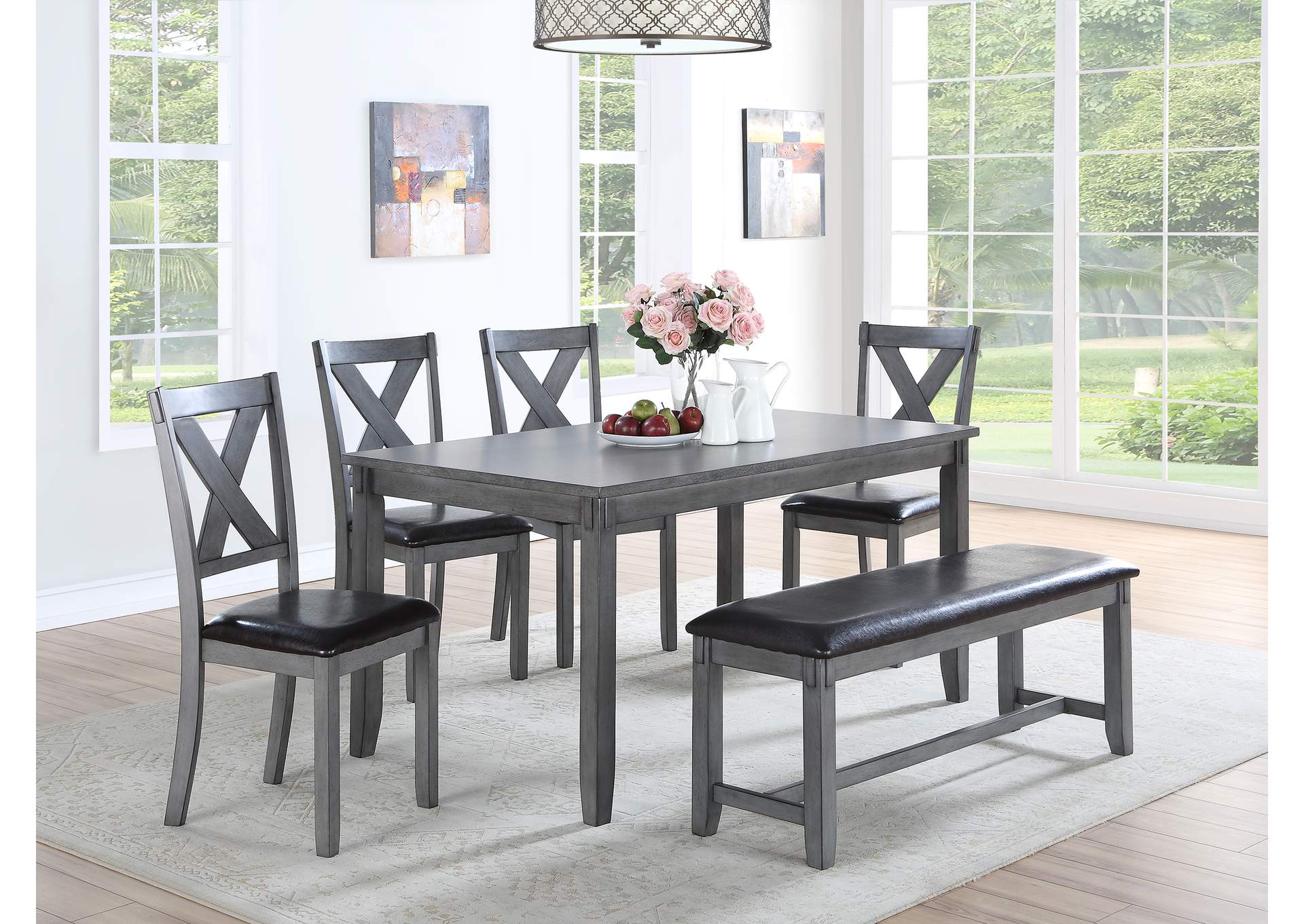 6-Pcs Dining Set,Poundex