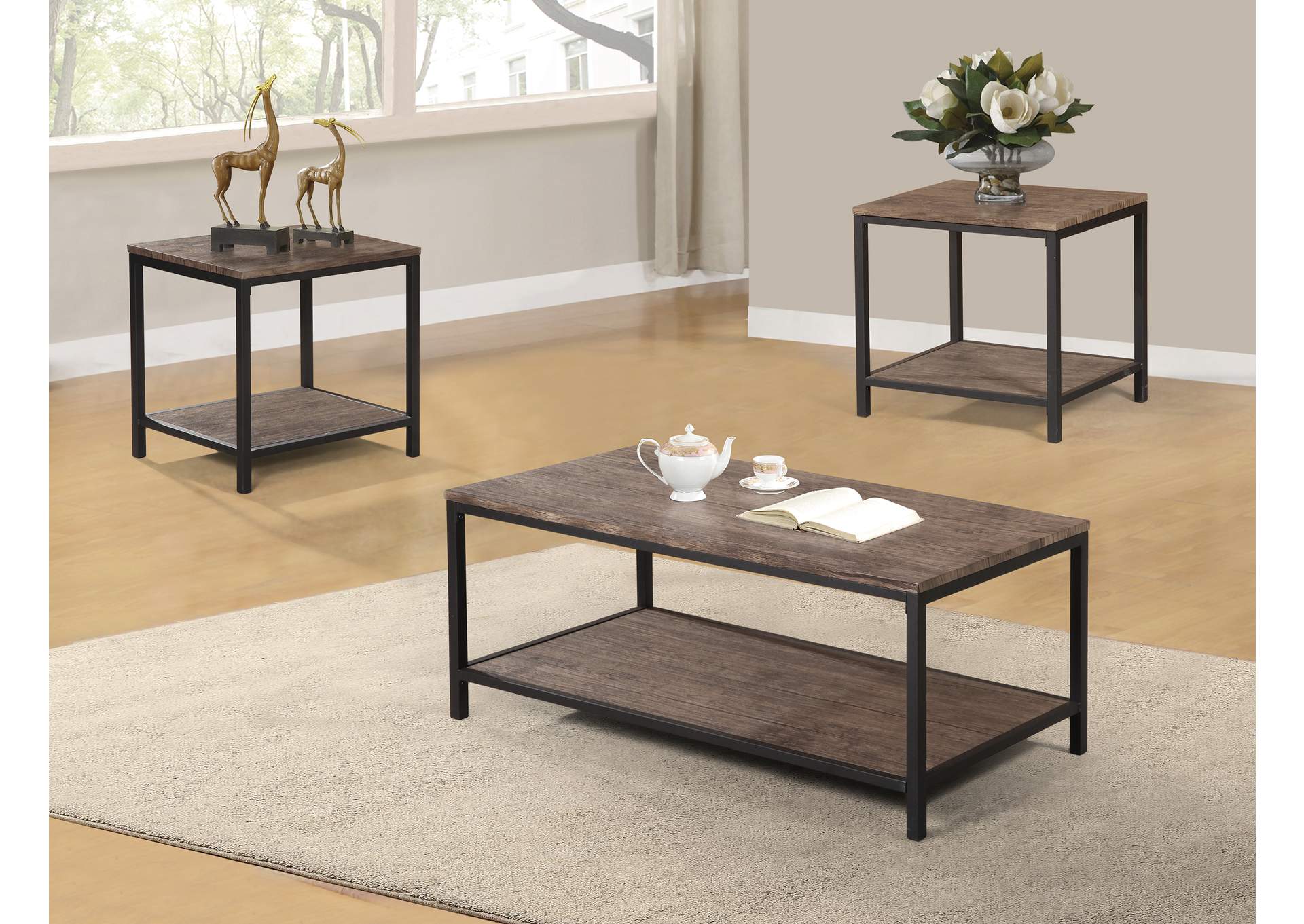 Coffee Table Set,Poundex